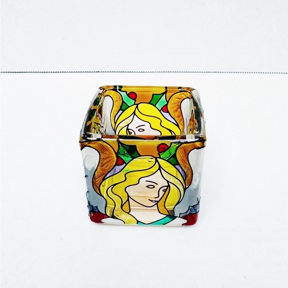 Stained Glass Angel Candle Holder